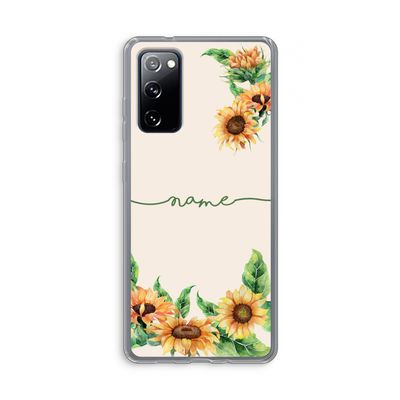 Zonnebloemen: Samsung Galaxy S20 FE / S20 FE 5G Transparant Hoesje