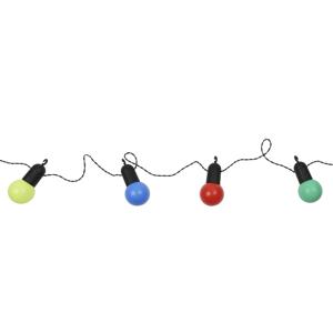 Home Deco Factory Feestverlichting lichtsnoer - 20 LED lampen - gekleurd - 1070 cm - buiten