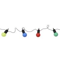 Home Deco Factory Feestverlichting lichtsnoer - 20 LED lampen - gekleurd - 1070 cm - buiten