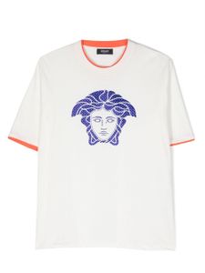 Versace Kids t-shirt en coton à logo Medusa Head - Blanc