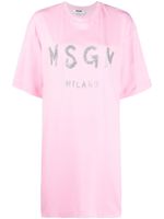 MSGM robe à logo imprimé - Rose