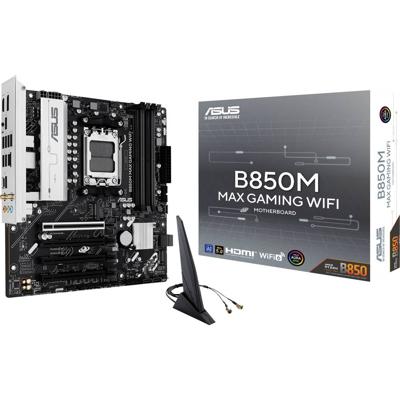 Asus B850M MAX Moederbord Socket AMD AM5 Vormfactor Micro-ATX Moederbord chipset AMD® B850