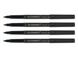 Q-CONNECT OHP marker, permanent, medium, set van 4 stuks in geassorteerde kleuren