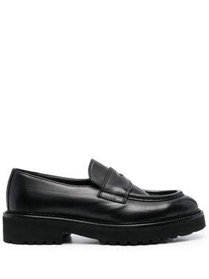 Doucal's mocassins à semelle crantée - Noir