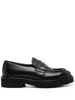 Doucal's mocassins à semelle crantée - Noir