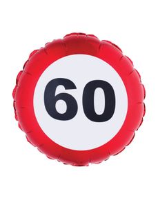 Folieballon Verkeersbord 60 Jaar