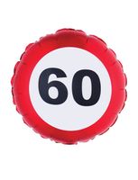 Folieballon Verkeersbord 60 Jaar - thumbnail