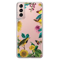 Samsung Galaxy S21 transparant hoesje - Sunflowers