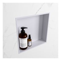Wandnis Solid Surface Easy | In- en opbouw | 30x30x8 cm | 1 vak | Cale/Talc Wandnis Solid Surface Easy | In- en opbouw | 30x30x8 cm | 1 vak | Cale/Talc