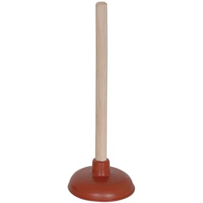 MSV Robuuste gootsteen ontstopper/plopper - hout/rubber - 32 cm