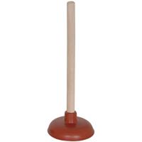MSV Robuuste gootsteen ontstopper/plopper - hout/rubber - 32 cm