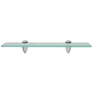 The Living Store Zwevende Plank - Transparant Gehard Veiligheidsglas - 40 x 10 cm - Draagvermogen 10 kg - Eenvoudig te