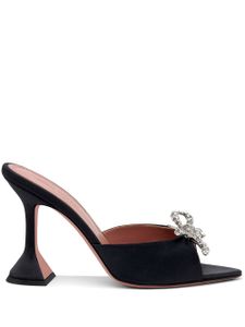 Amina Muaddi mules Rosie 95 mm ornées de cristaux - Noir