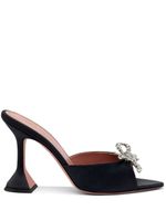 Amina Muaddi mules Rosie 95 mm ornées de cristaux - Noir