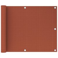 VidaXL Balkonscherm 75x600 cm hdpe terracottakleurig