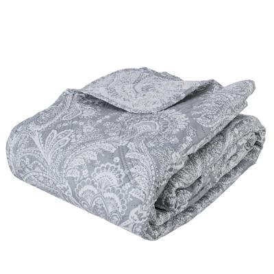 Atmosphera Bedsprei Lady Mary - grijs - 240 x 260 cm - polyester - luxe motief - 1 cm dik
