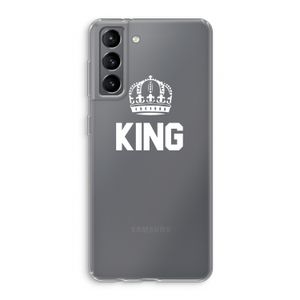 King zwart: Samsung Galaxy S21 Transparant Hoesje
