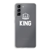 King zwart: Samsung Galaxy S21 Transparant Hoesje