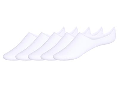 LIVERGY 5 paar heren sneakersokken (Wit, 43-46)