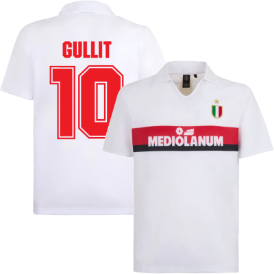 AC Milan Retro Uitshirt 1988-1989 + Gullit 10