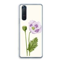 Purple poppy: Sony Xperia 5 II Transparant Hoesje