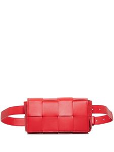 Bottega Veneta Pre-Owned sac banane Cassette en cuir Intrecciato - Rouge