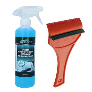 Ijskrabber met antivries spray voor auto - 500 ml - incl. trekker - ruitenontdooier   -