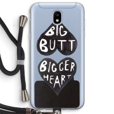 Big butt bigger heart: Samsung Galaxy J5 (2017) Transparant Hoesje met koord