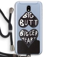 Big butt bigger heart: Samsung Galaxy J5 (2017) Transparant Hoesje met koord