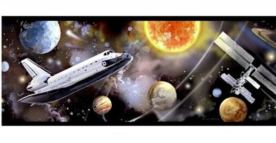 RoomMates behangrand Space Travel junior 22 cm vinyl