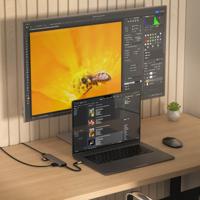 Satechi USB-C 7-in-1 Slim multiport adapter (ethernet) - Space Grey