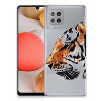 Smartphone hoesje Samsung Galaxy A42 Watercolor Tiger