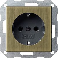 Stopcontact Classix Gira brons zwart