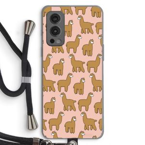 Alpacas: OnePlus Nord 2 5G Transparant Hoesje met koord
