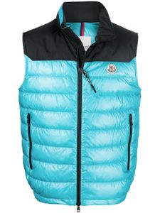 Moncler gilet Ortac à design matelassé - Bleu