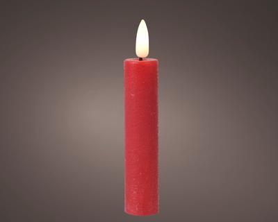 Dinerkaars LED vlam H16cm rood 2 stuks