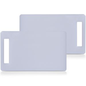 2x Rechthoekige witte snijplanken kunststof 25 cm