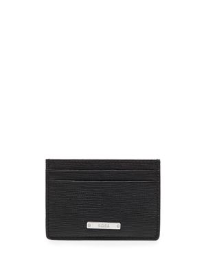 BOSS porte-cartes en cuir à plaque logo - Noir