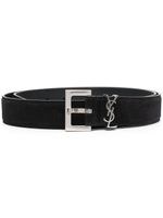 Saint Laurent ceinture à plaque logo - Noir