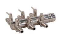 Europond Luchtverdeler 9mm met 6 Uitgangen en Kraan - Verchroomde Afwerking, Eenvoudige Installatie