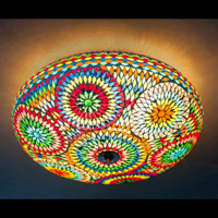 Plafonniere Roya multi colour in 3 maten