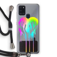 Hold My Heart: Samsung Galaxy A21s Transparant Hoesje met koord