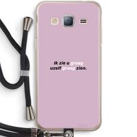 uzelf graag zien: Samsung Galaxy J3 (2016) Transparant Hoesje met koord