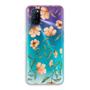 Peachy flowers: Oppo A72 Transparant Hoesje