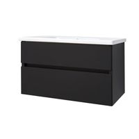Best Design Quick Black Greeploos meubel onderkast en wastafel 100 cm mat zwart 4007350 - thumbnail