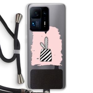 Zwart-wit cactus: Xiaomi Mi Mix 4 Transparant Hoesje met koord