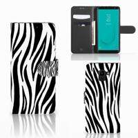 Samsung Galaxy J6 2018 | Telefoonhoesje | Met pasjeshouder | Zebra