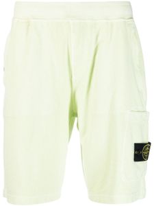 Stone Island short en coton à motif Compass - Vert