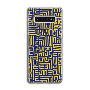 Majorelle Blue Print: Samsung Galaxy S10 4G Transparant Hoesje