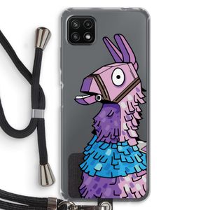 Lama: Samsung Galaxy A22 5G Transparant Hoesje met koord